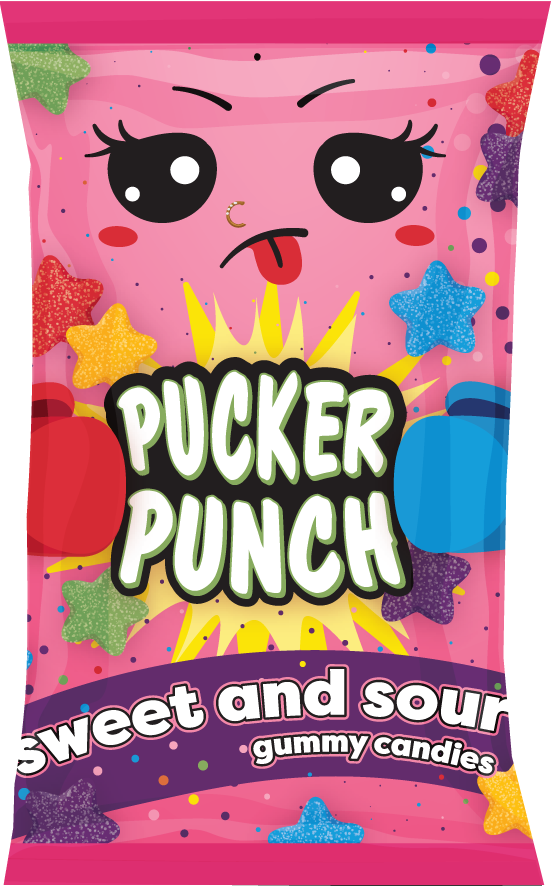 Pucker Punch Sweet and Sour Gummy Candies